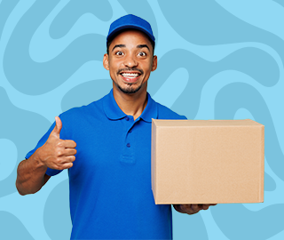 Un livreur Estrelia Express